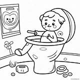 Potty Training Fun Coloring Page 18420 14534 sketch template