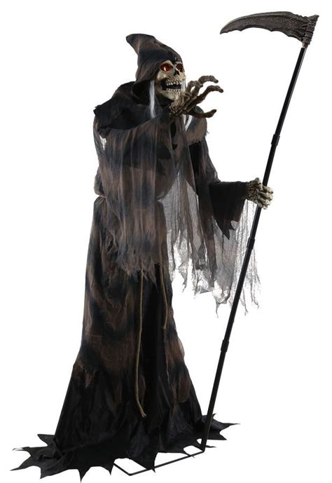 Halloween LifeSize Animated LUNGING REAPER Animatronic Haunted House NEW | Animated halloween ...