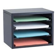 Shop Staples for Adiroffice Black Wood Desk Organizer Workspace Organizers Removable Shelves 11 ...