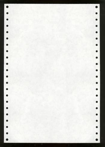 Dot Matrix Printer Paper Stock Photo - Download Image Now - Perforated ...