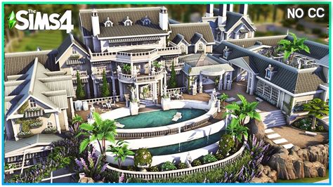 Sims 4 MASSIVE MANSION w/ 9 bedrooms - Sims 4 Speed Build | Kate ...