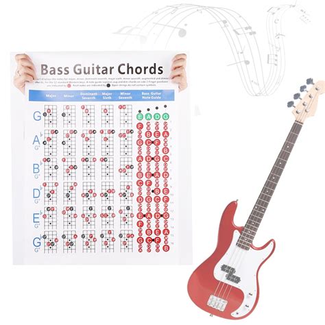 Guitar Chords Chart, Hardness Guitar Chords Poster, Wall Sticker Design ...