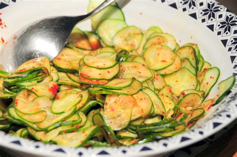 Korean pickled cucumber salad