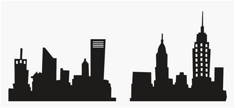 New York City Skyline Silhouette Png Image Royalty - New York City Building Clipart, Transparent ...