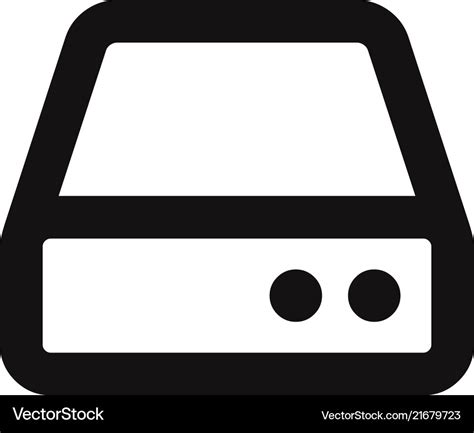 Hard drive icon Royalty Free Vector Image - VectorStock