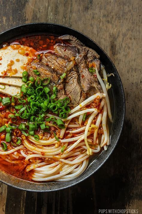 Bun Bo Hue (Spicy Vietnamese Beef Noodle Soup) - Pups with Chopsticks