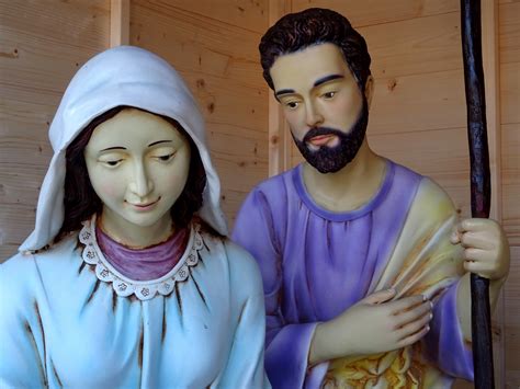 Mary And Joseph Looking At Jesus Free Stock Photo - Public Domain Pictures