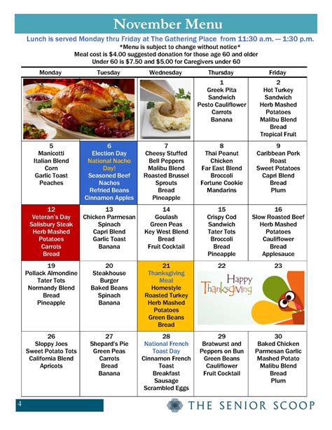 Santa Clarita Senior Center Calendar - Nady Tallou