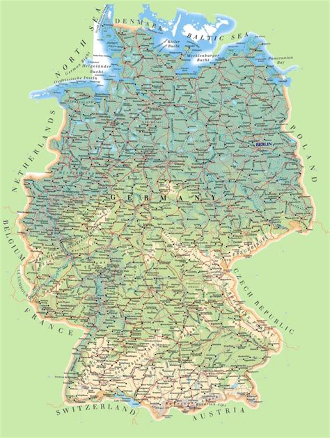 Large detailed map of Germany - Ontheworldmap.com