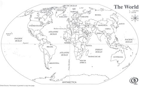 Printable World Map With Oceans Labeled - Free Printable Templates