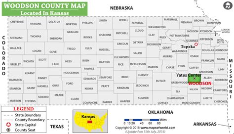 Woodson County Map, Kansas