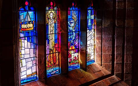 3840x2160px, 4K Free download | Stained Glass in Cathedral, Scotland ...