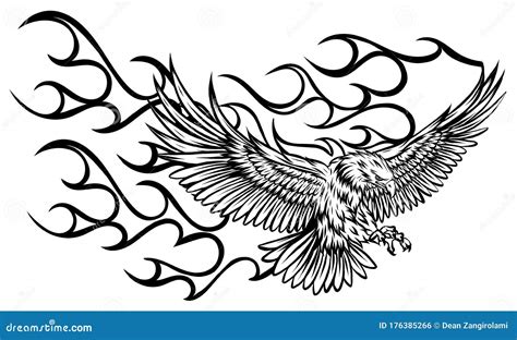 Eagle Fire Cartoon Vector | CartoonDealer.com #28551745