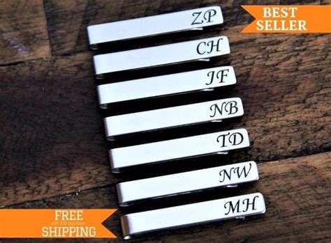 Personalized Tie Clips Wedding Tie Clips Groomsmen Tie - Etsy