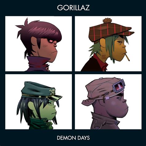 Gorillaz - Demon Days - Poster/Print with Black Card Frame and Mount (21cm x 21cm) | Gorillaz ...