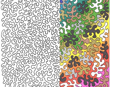 Coloring Page for Adults: Squiggles Abstract