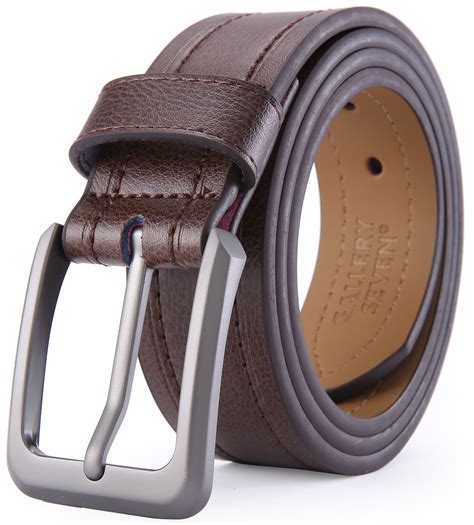 Gallery Seven Leather Belts For Men, Classic Jean Belt, Mens Casual Belt 1.5" Wide - Walmart.com