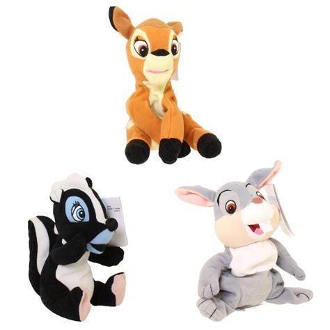 Disney Bean Bag Plush - SET OF 3 BAMBI, THUMPER, and FLOWER - Walmart.com - Walmart.com