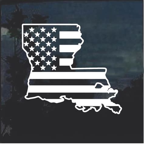 Louisiana American Flag Decal Sticker | Custom Made In the USA | Fast ...