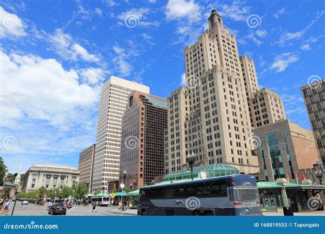 Providence skyline editorial stock photo. Image of financial - 168819553