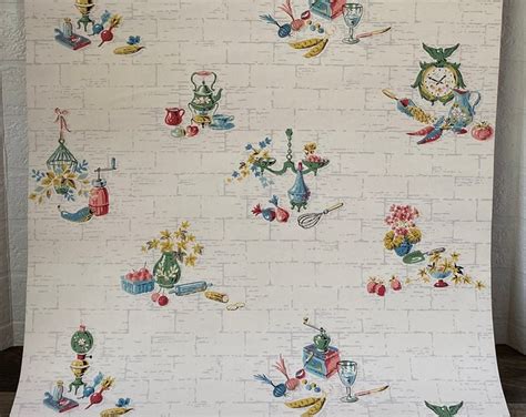 Vintage Kitchen Wallpaper - Etsy