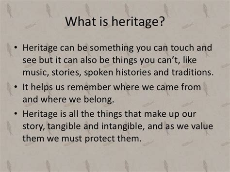 Natural And Cultural Heritage