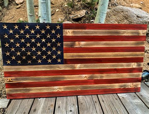 Full Color Wooden American Flag - Etsy