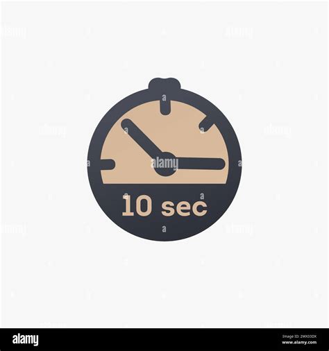 10 second timer clock. 10 sec stopwatch icon countdown time stop ...