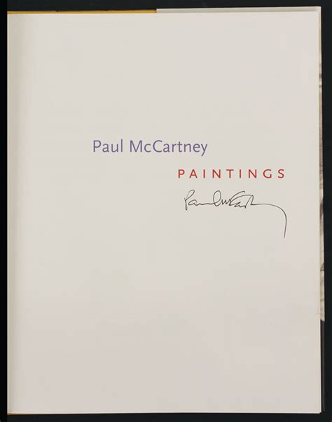 Lot Detail - Paul McCartney Signed 'Paintings' Book