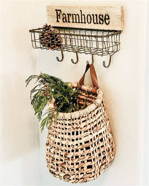 10.2" x 7" Hanging Water Hyacinth Basket with Leather Handle Natural - Threshold™ | Basket wall ...