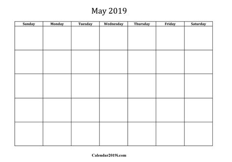 The Free Monthly Task Calendar Template - Get Your Calendar Printable