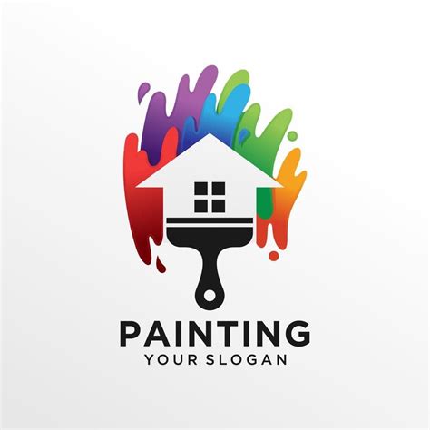 House painting logo design vector template | Painting logo, Logo design ...