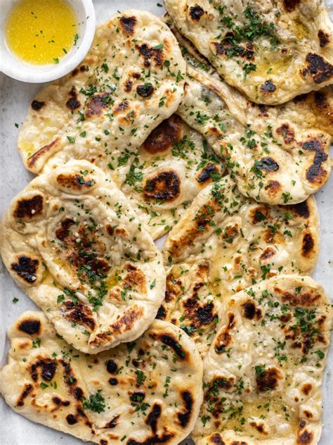 Naan Bread Recipe - Garlic Butter Naan Bread Recipe Garlic Naan Recipe, Garlic Butter, Garlic ...