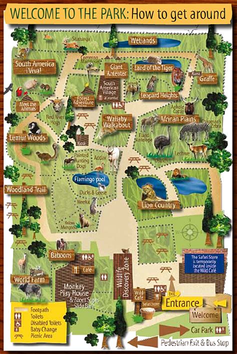 Yorkshire Wildlife Park | Park Map