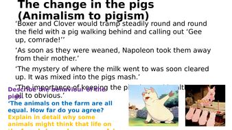 Animal Farm Chapter 3 - skills for new spec language and literature GCSE 9-1 what how why ...