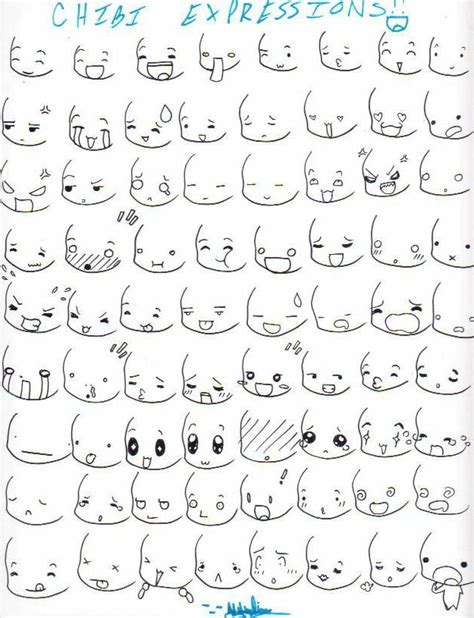 Anime Male Expressions Chart