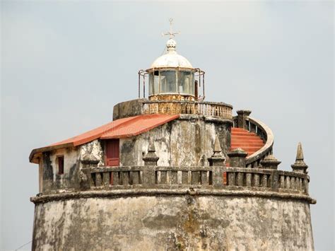 Fort Aguada and Its Lighthouse Stock Image - Image of building, fort ...