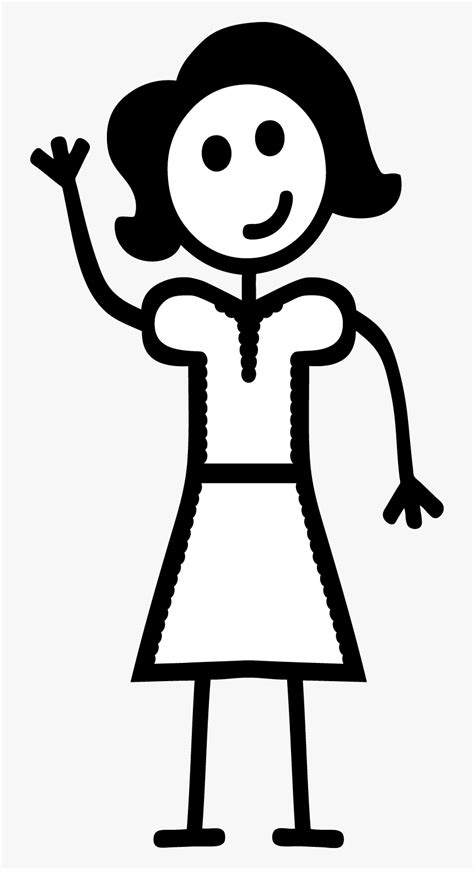 Stick Figure Woman - Girl Stick Figure Clipart, HD Png Download , Transparent Png Image - PNGitem