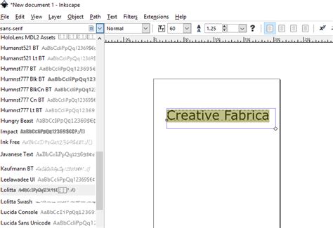 How To Use Installed Fonts In InkScape - Creative Fabrica