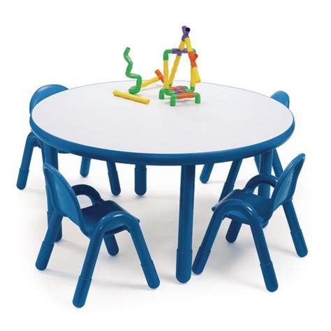 36" Round BaseLine® Table, 18" Leg - Blue