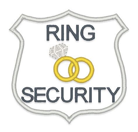 Ring Security Applique Embroidery Design Instant Download