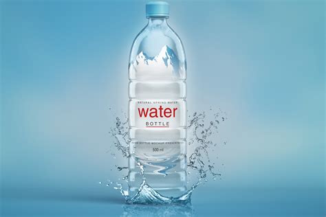 Plastic Psd Water Bottle Mockup | Psd Mock Up Templates | Pixeden