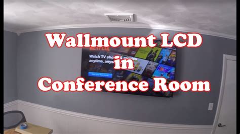 How to Wall Mount a LCD TV in a Conference Room - YouTube