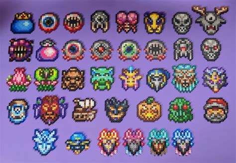 Terraria Bosses All Current Perler Bead Map Sprites Pixel Art - Etsy