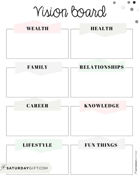 Free Vision Board Template | Vision board template, Free vision board template, Vision board planner