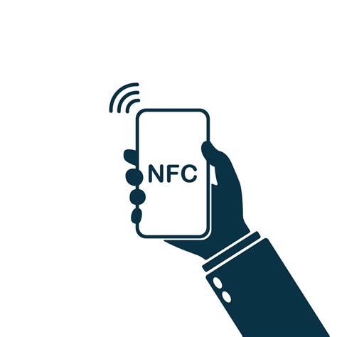 NFC payment with mobile phone, smartphone icon. Wireless payment symbol ...