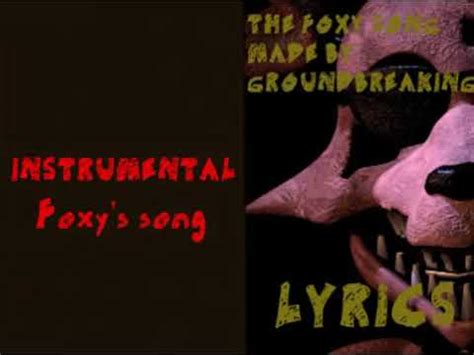 Foxy Song-Lyrics-Song by Groundbreaking - YouTube