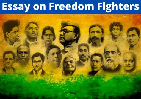 Essay on Freedom Fighters - Edukar India