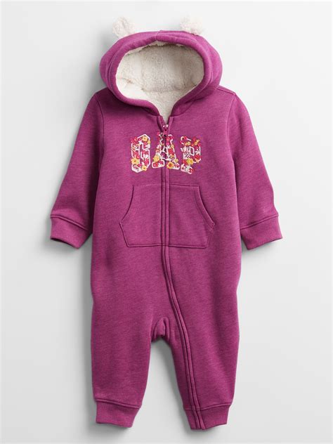 Baby Gap Logo Sherpa-Lined One-Piece | Gap Factory