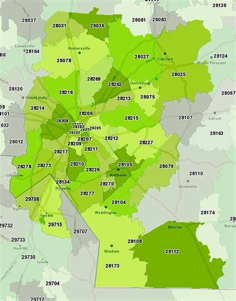 Mecklenburg County Map By Zip Code World Map